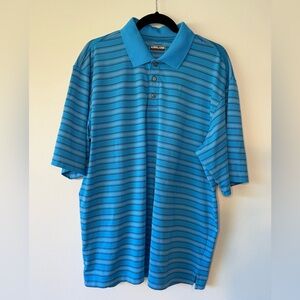 Kirkland Signature Bright Blue Striped Polo